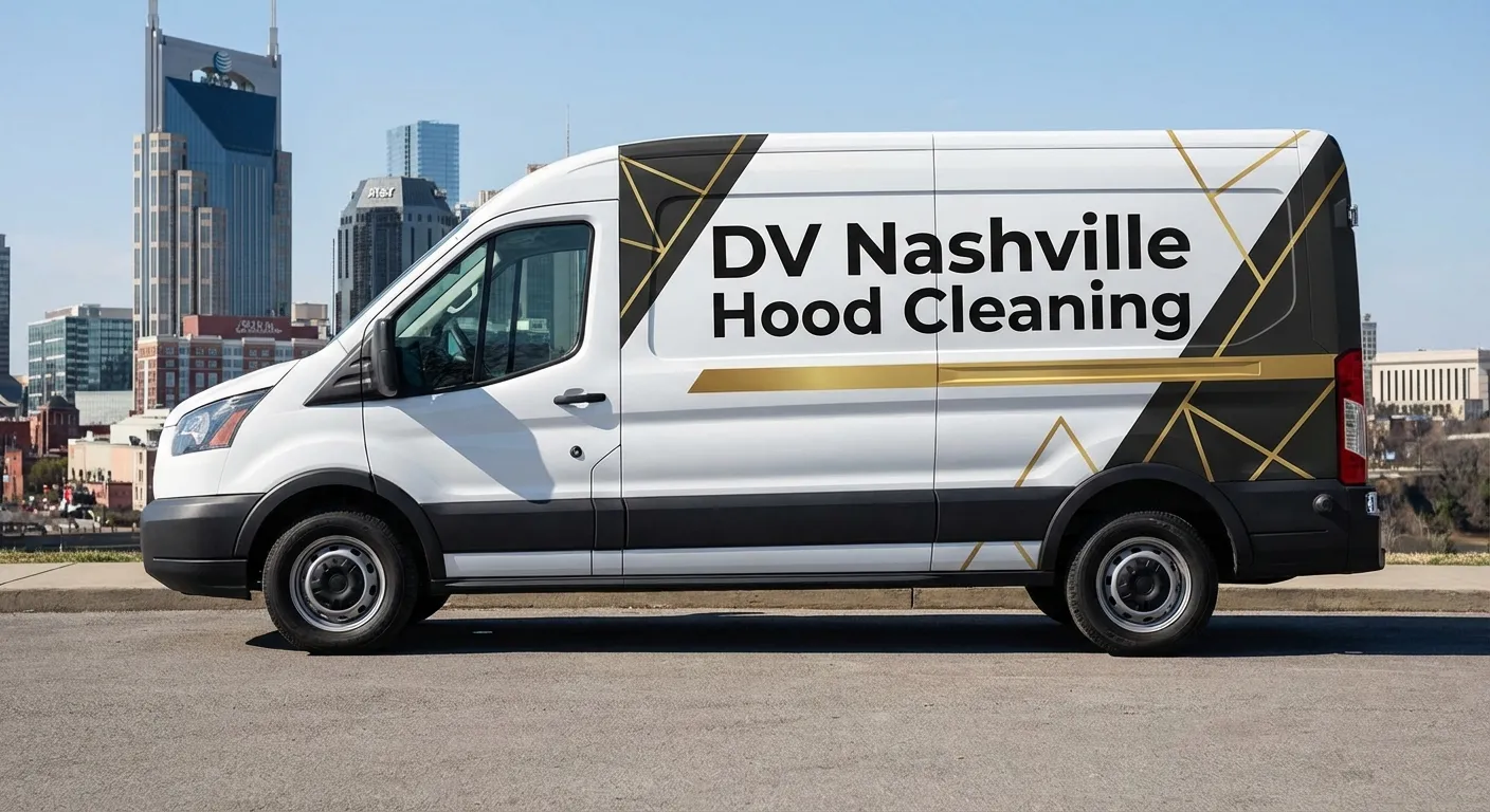 Nashville Hood Cleaning Pros work van in downtown Nashville